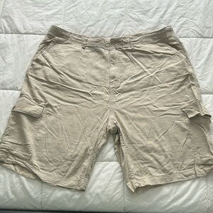 Old Navy Men’s Linen Button and Drawstring Khaki Shorts Size 40